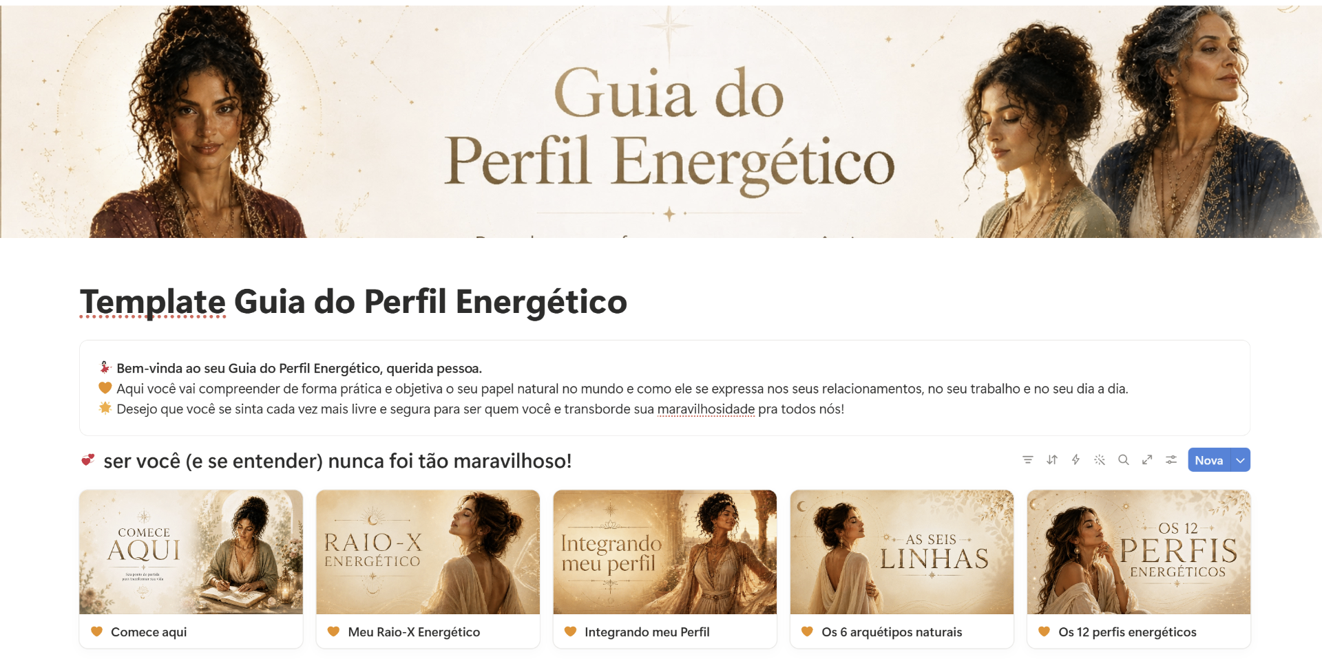 Template Notion — Raio-X das Linhas