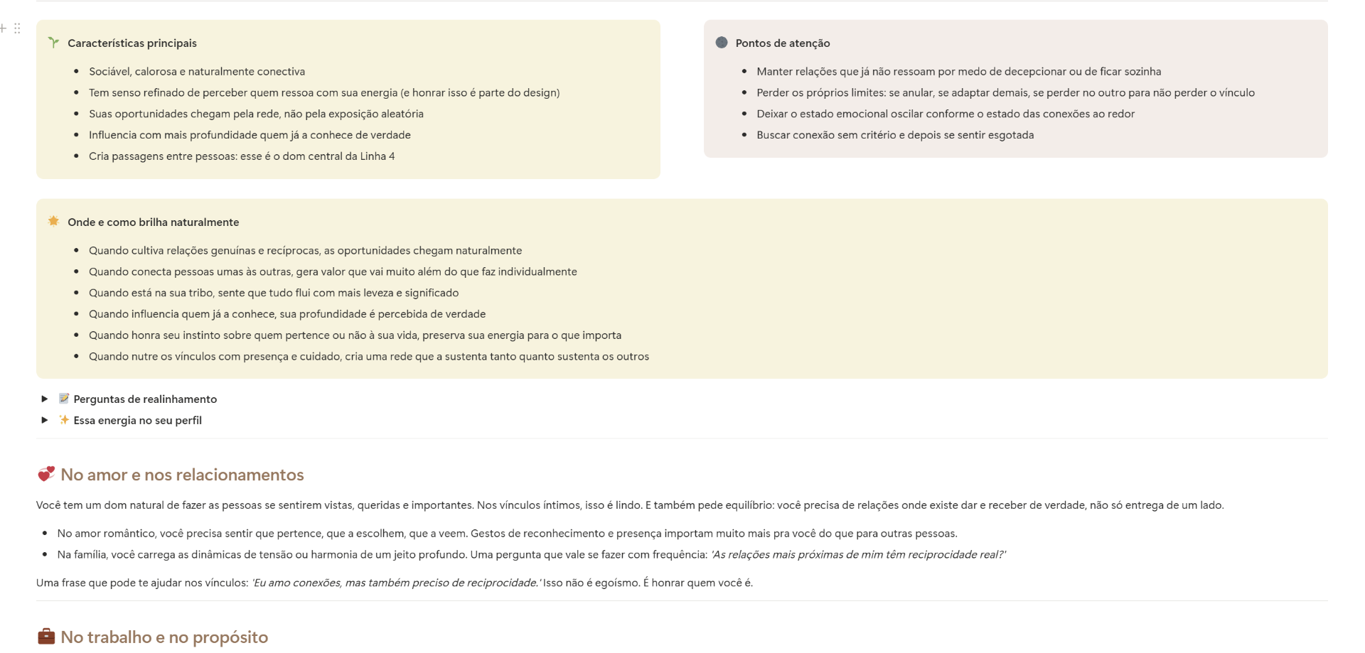 Template Notion — Áreas de Reflexão